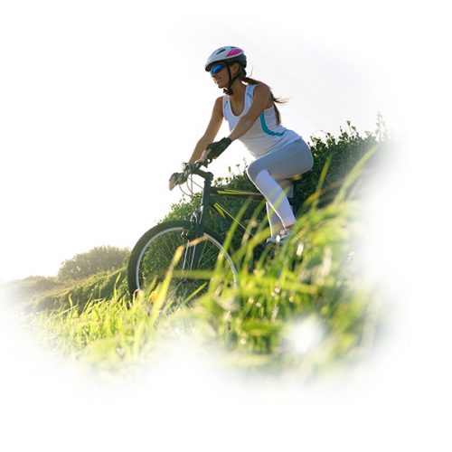 Enjoying a relaxing biking ride on the seaside